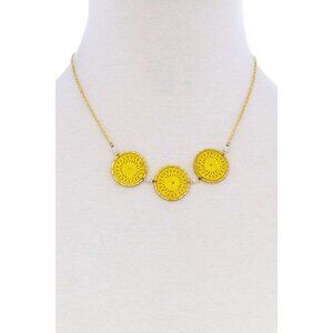 Fashion Triple Circle Pendant Necklace